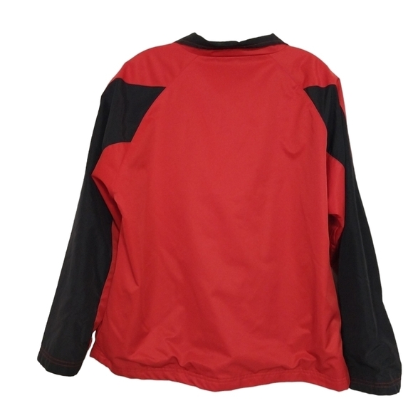 Champion Lined Red w Black Windbreaker Sz L - Picture 3 of 4
